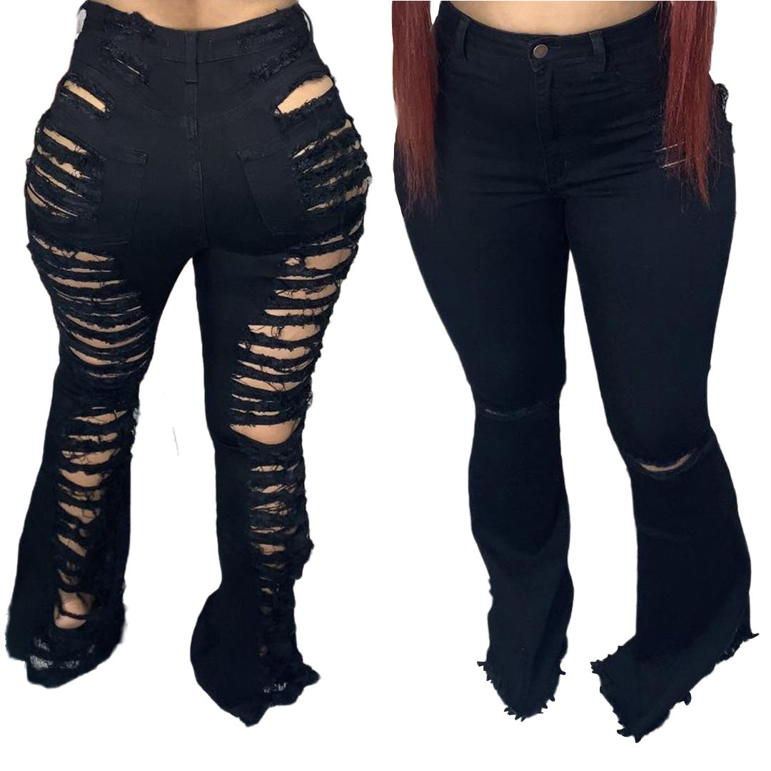 Fashion Trendy Jeans Stretch Plus Size Bell-bottom Pants