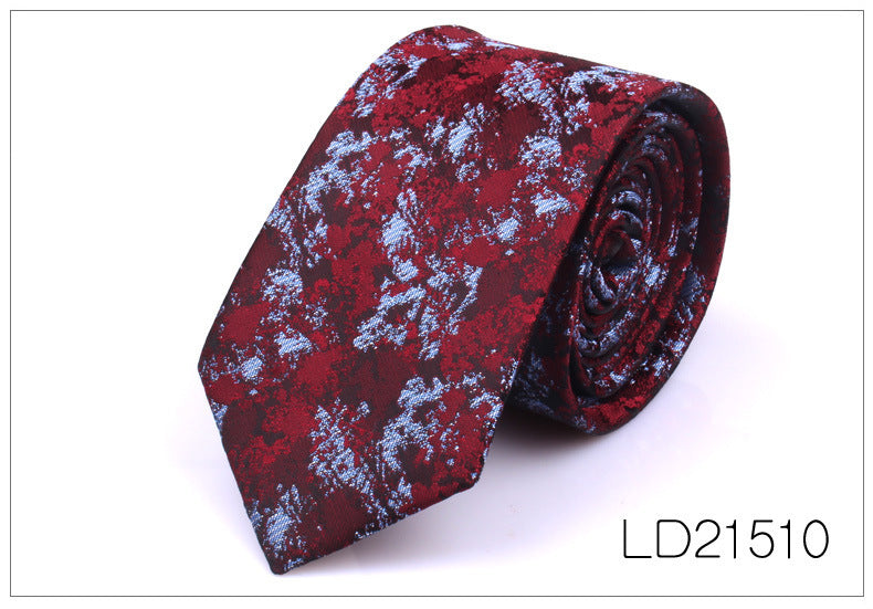 Men's Tie Casual Fashion Yarn-dyed 6cm Flower Graffiti