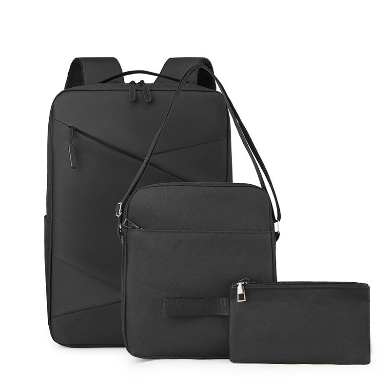 Business Computer Backpack Three-piece Set