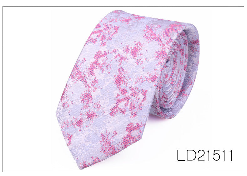 Men's Tie Casual Fashion Yarn-dyed 6cm Flower Graffiti