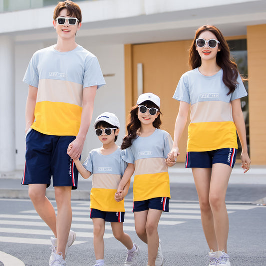 Fashion Striped Family Matching Outfits