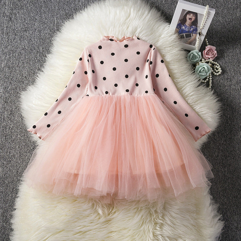 Baby Girls Long Sleeve Tutu Lace Dresses