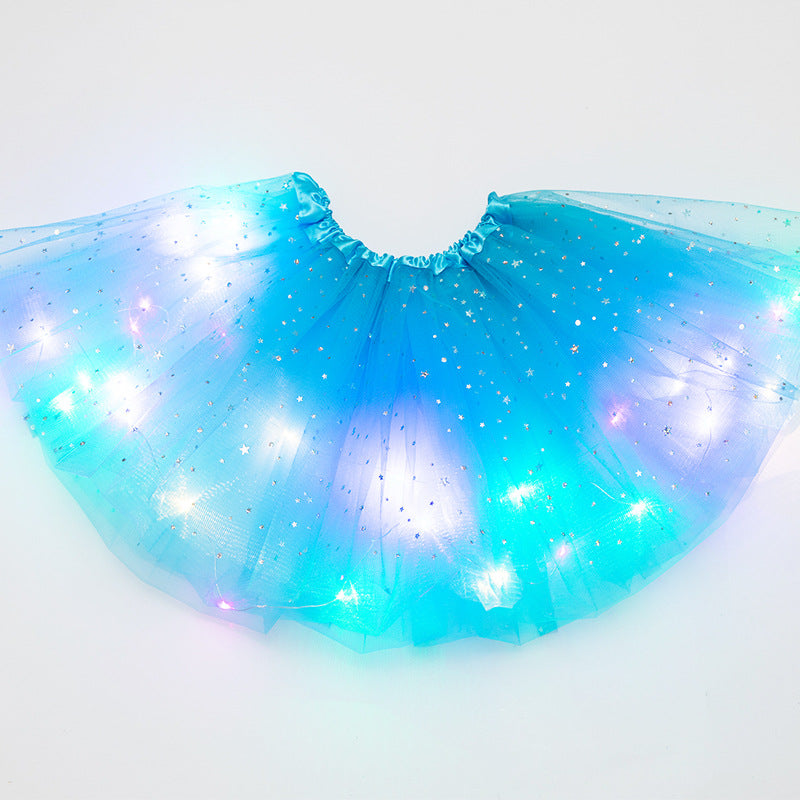 Luminous  LED Tutu Sequins Shiny Skirt