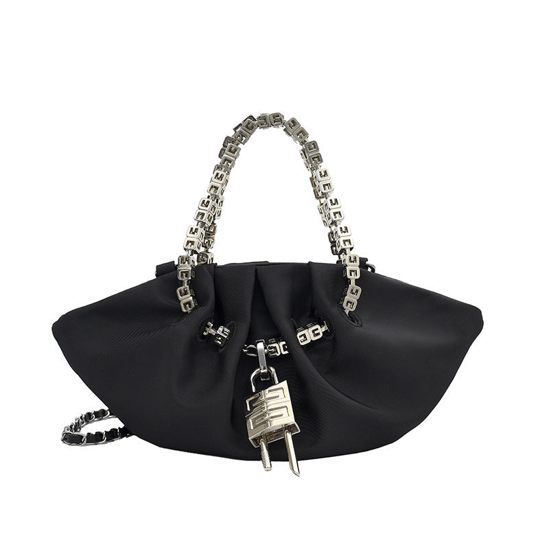 Fashion Chain Portable Pleated Cloud Bag