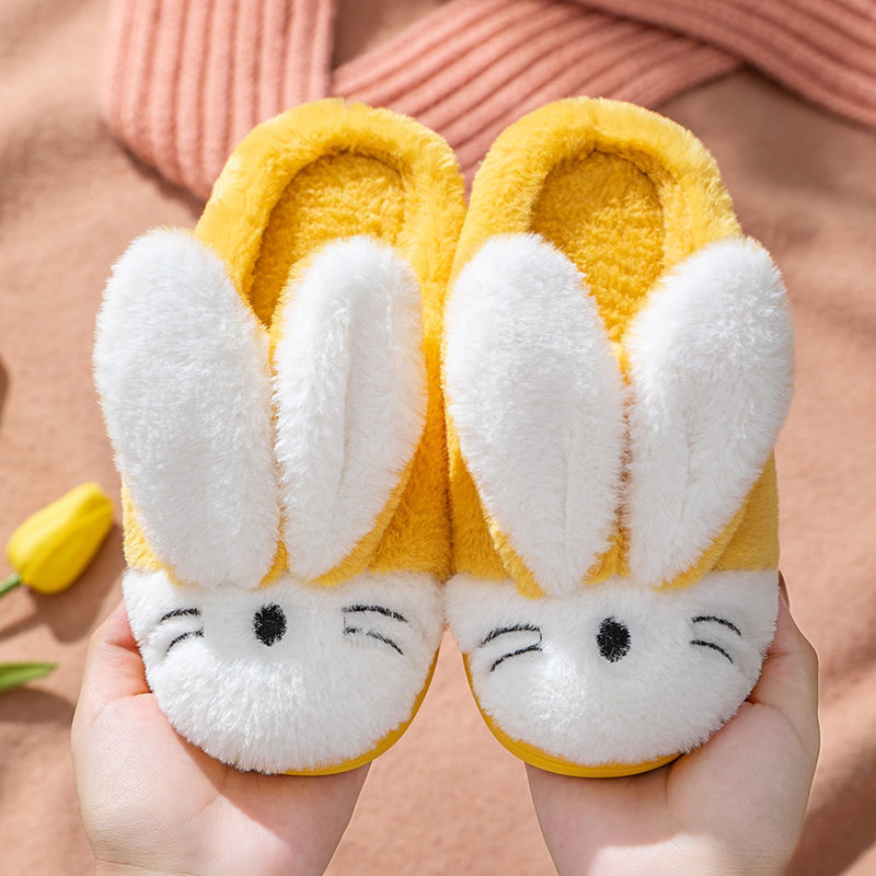 Children's Rabbit Plush Warm Cotton Shoes