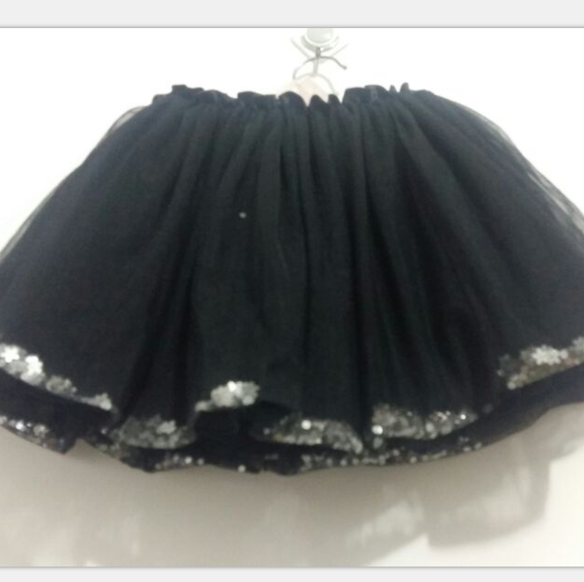 Girls' Sequined Tulle Skirt