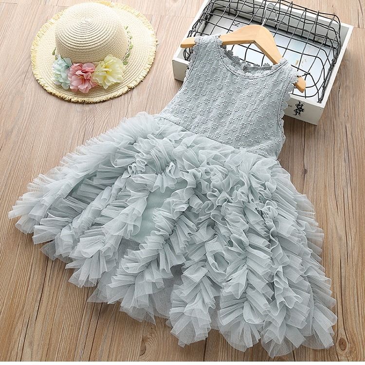 Girls Lace Long-sleeved White Princess Dress