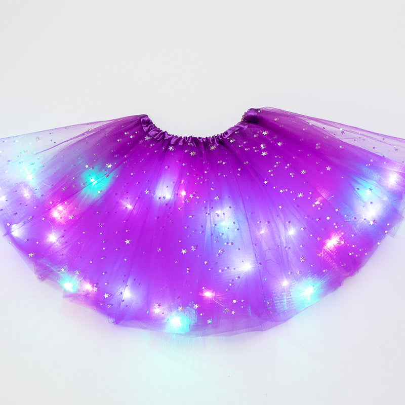 Luminous  LED Tutu Sequins Shiny Skirt