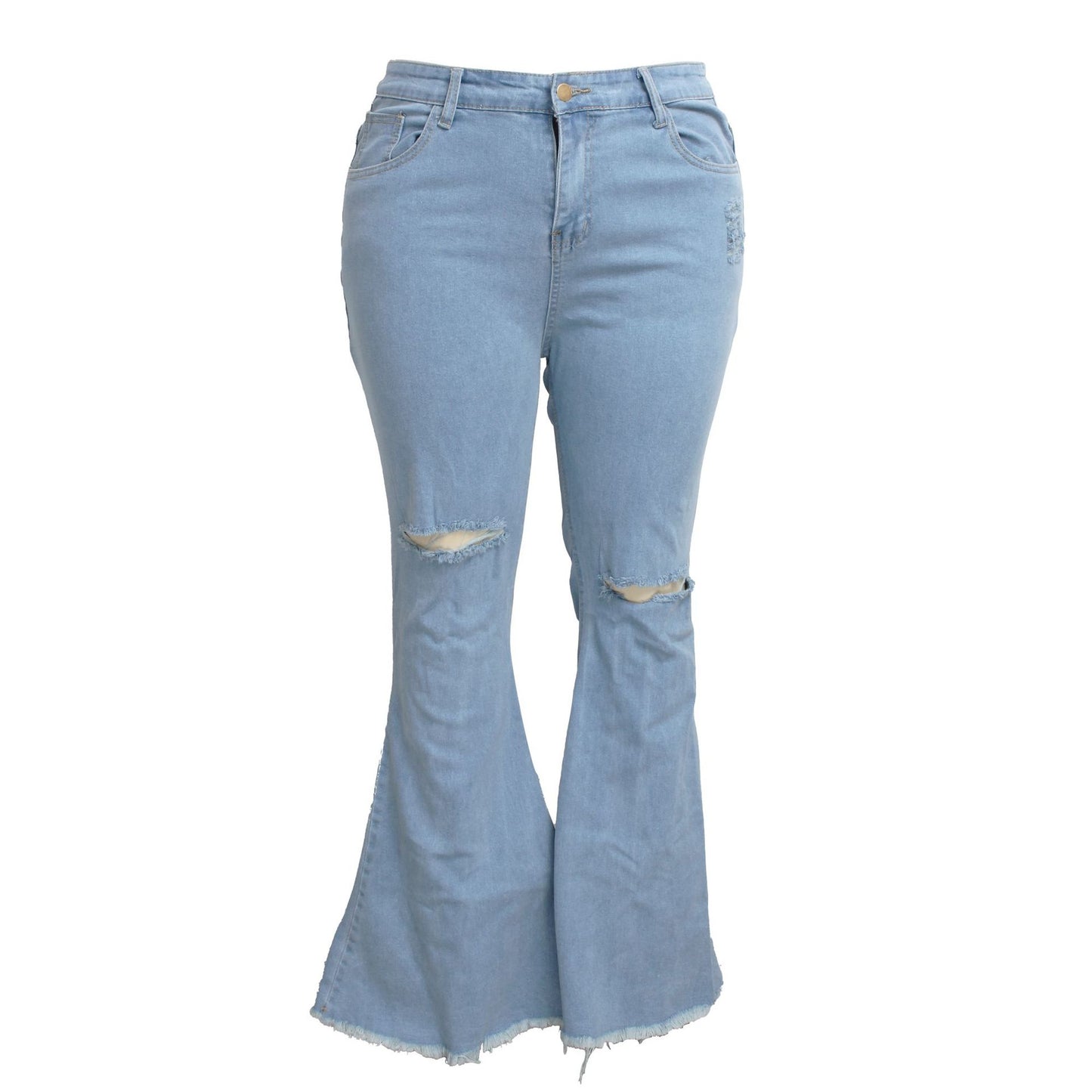 Fashion Trendy Jeans Stretch Plus Size Bell-bottom Pants