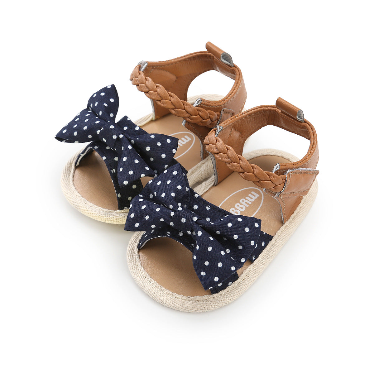 Bow Lace Baby Cloth Sole Sandals