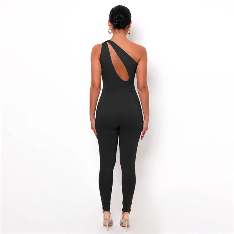 High Waist Tight-Fitting Sleeveless Jumpsuit