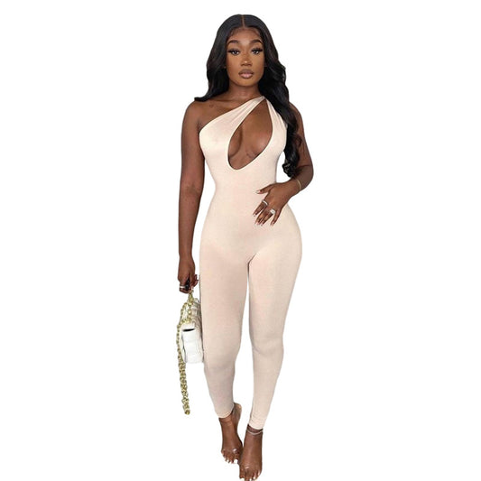 High Waist Tight-Fitting Sleeveless Jumpsuit