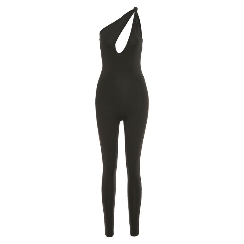 High Waist Tight-Fitting Sleeveless Jumpsuit