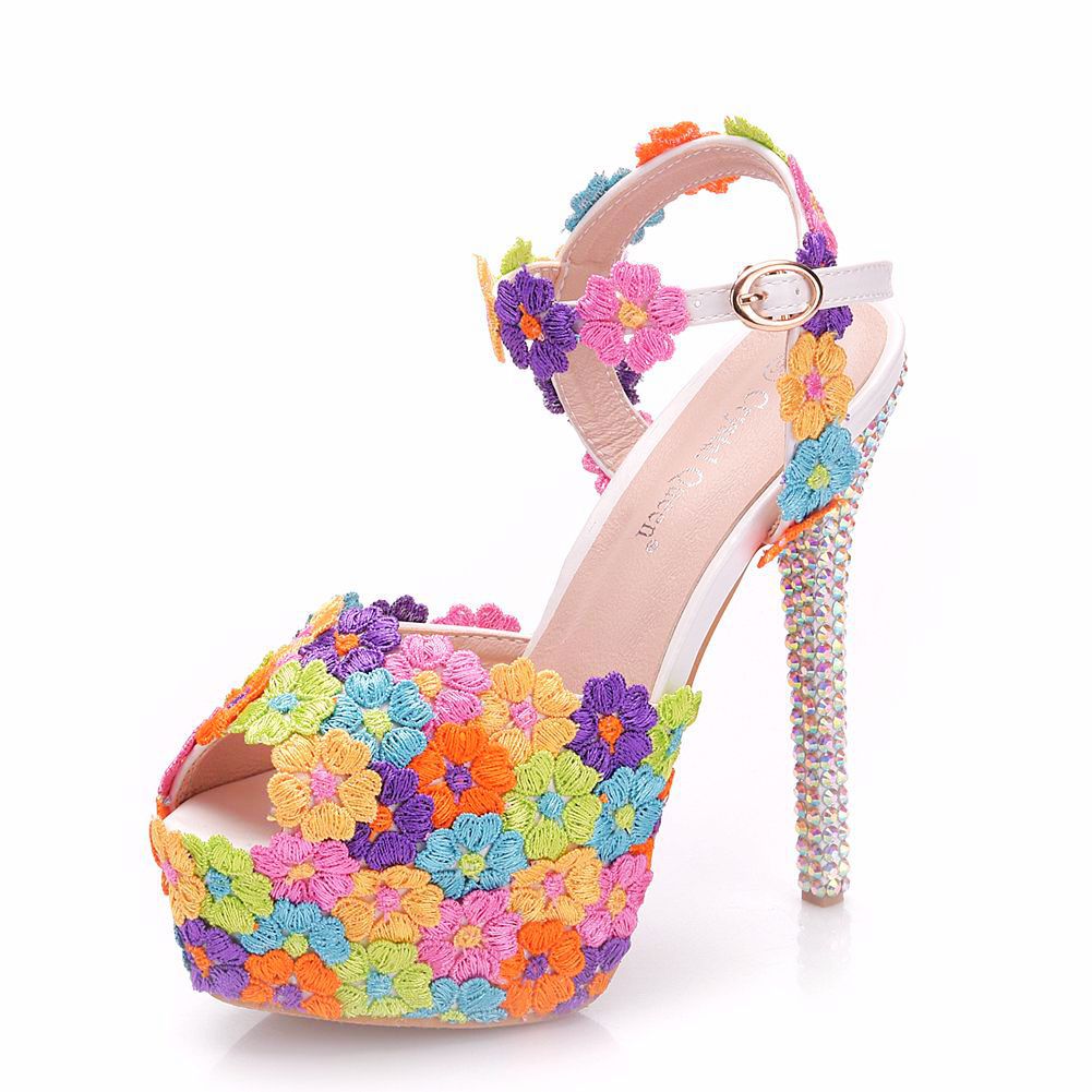 14cm Fish Mouth High-Heeled Sandals