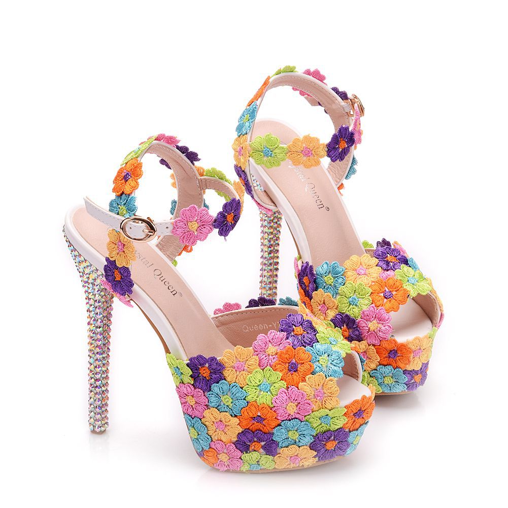 14cm Fish Mouth High-Heeled Sandals