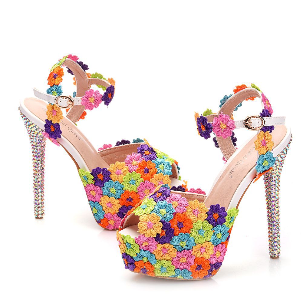 14cm Fish Mouth High-Heeled Sandals