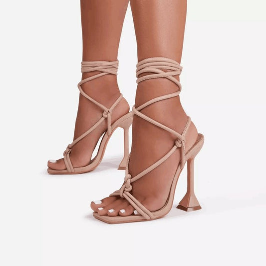 Toe Straps Rome Simple High Heel Sandals