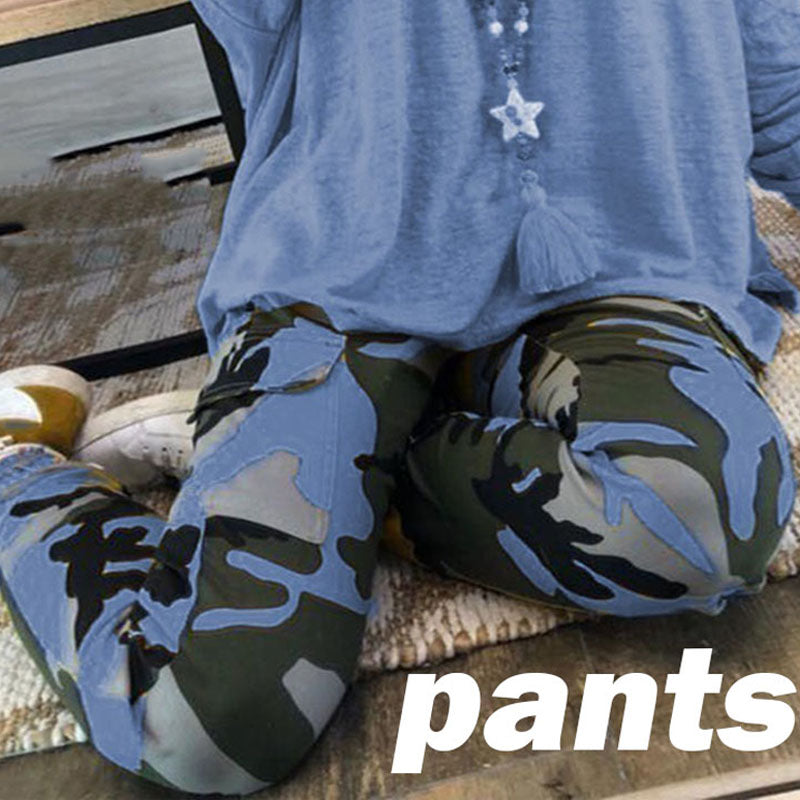 Camouflage Plus Size Casual Trousers