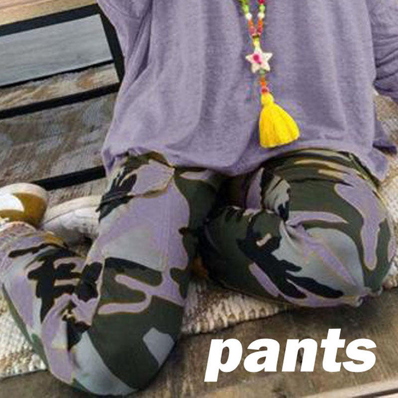 Camouflage Plus Size Casual Trousers