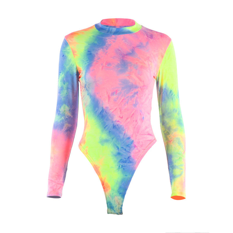 Tie Dye Print Bodycon Bodysuits