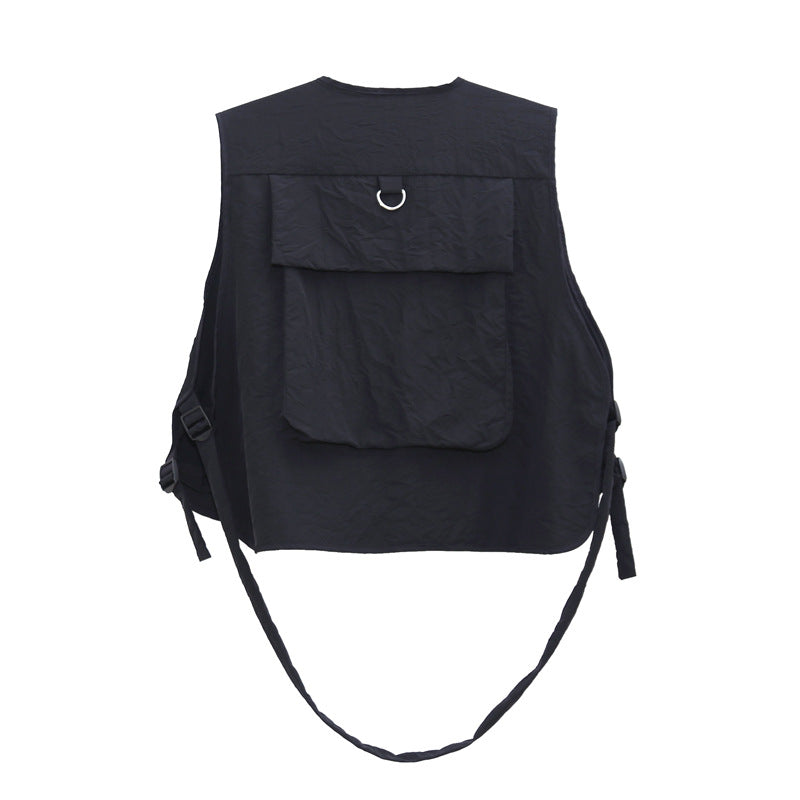 Dark Functional Wind Multi-pocket Tooling Vest