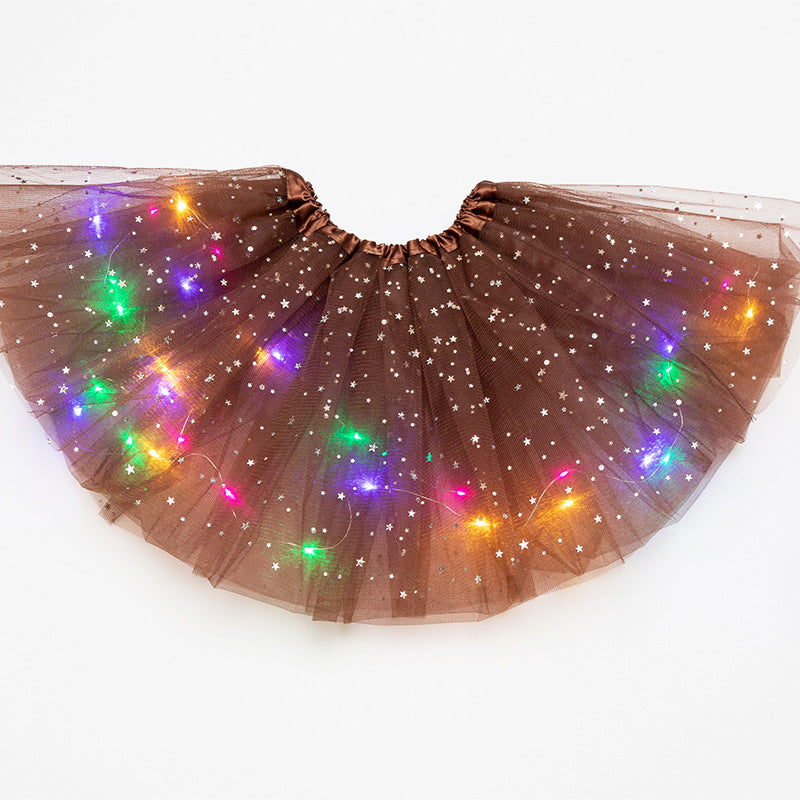 Luminous  LED Tutu Sequins Shiny Skirt