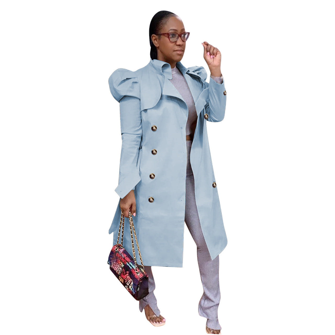 Pure Color All-match Long Trench Coat