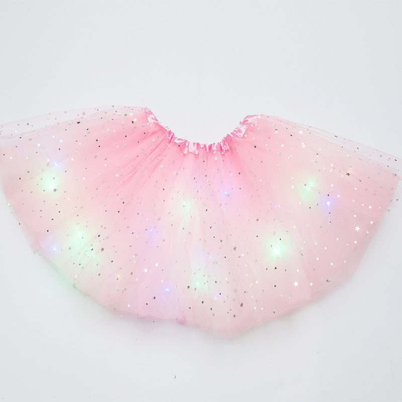 Luminous  LED Tutu Sequins Shiny Skirt