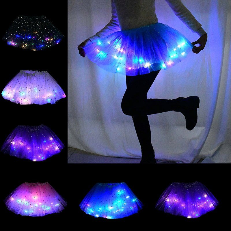 Luminous  LED Tutu Sequins Shiny Skirt