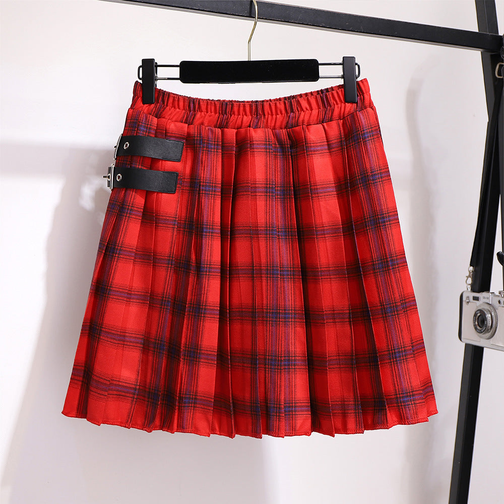 Women's plus size plaid skirt