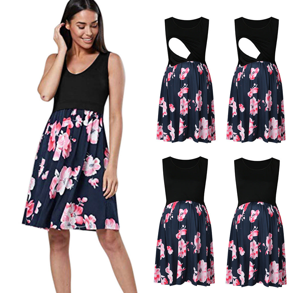 Women's maternity sleeveless dresses