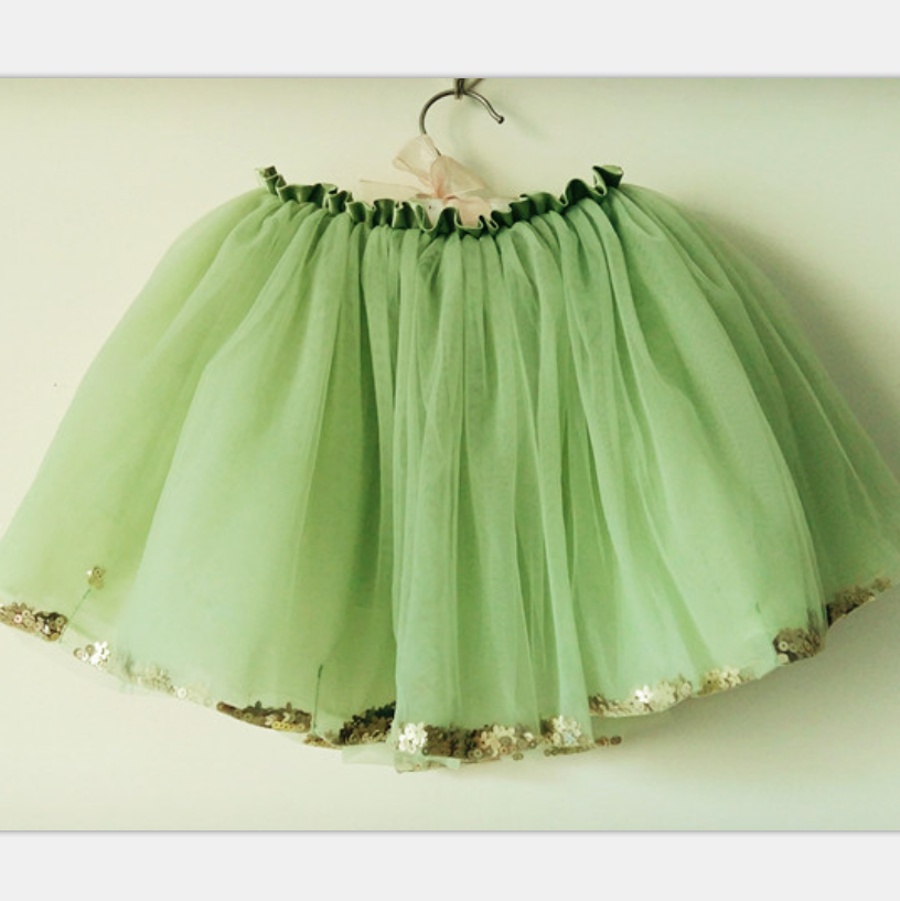 Girls' Sequined Tulle Skirt