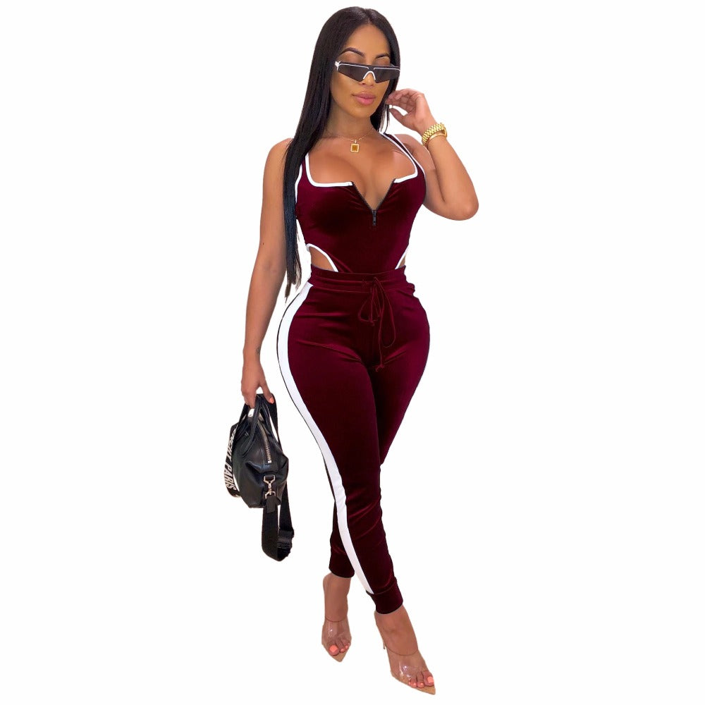 Casual Drawstring Jumpsuit