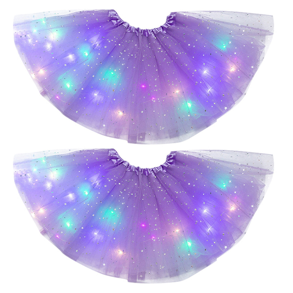 Luminous  LED Tutu Sequins Shiny Skirt