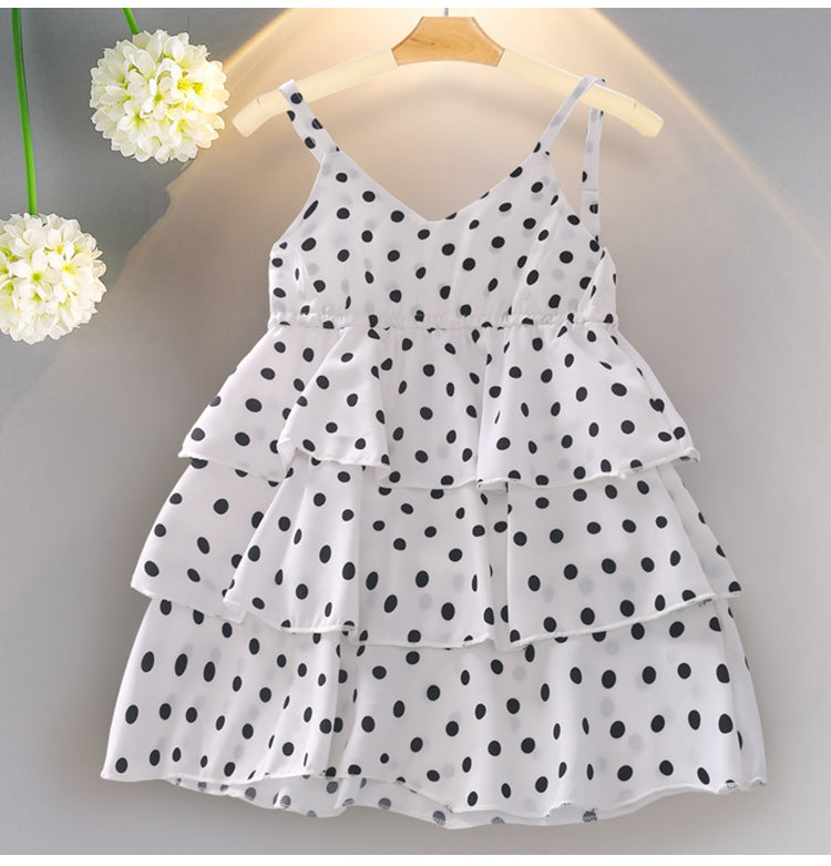 Korean version of princess dress for female baby chiffon