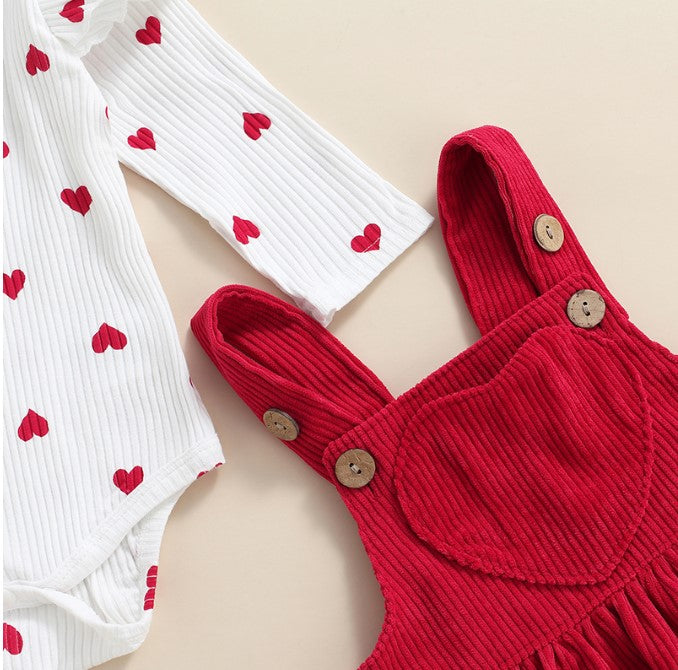 Baby Girl Heart Suit