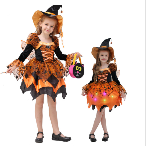 Halloween Children Costume Cosplay Witch Princess Dress