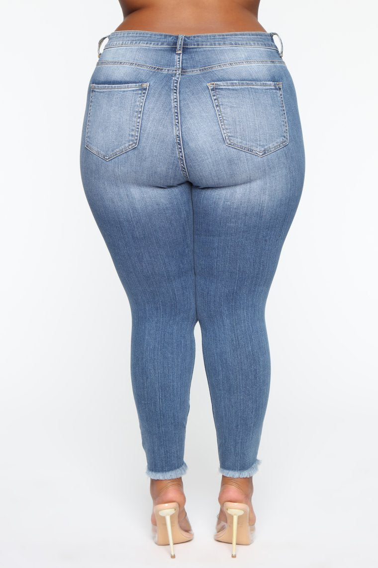 Stretch Ripped Plus Size Jeans