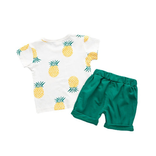 Summer Short-sleeved T-shirt and Shorts Two-piece Suit