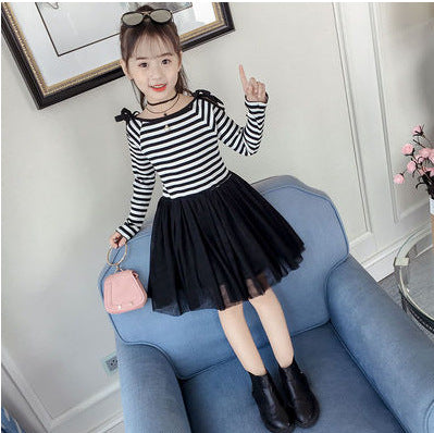 Girls summer dresses fashion strapless mesh skirt