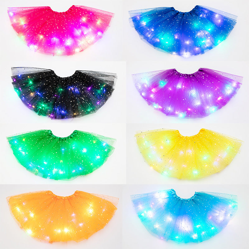 Luminous  LED Tutu Sequins Shiny Skirt