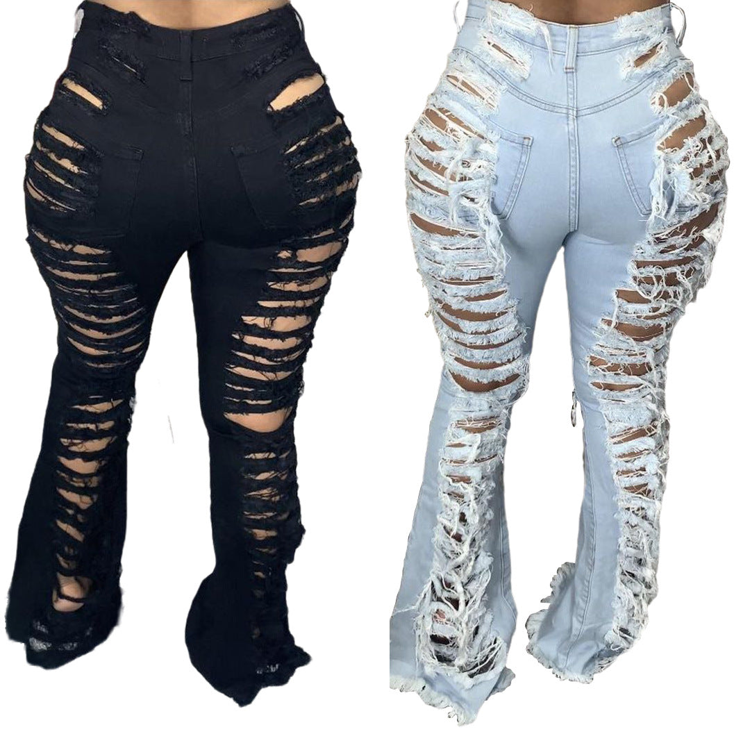 Fashion Trendy Jeans Stretch Plus Size Bell-bottom Pants