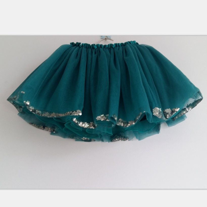 Girls' Sequined Tulle Skirt