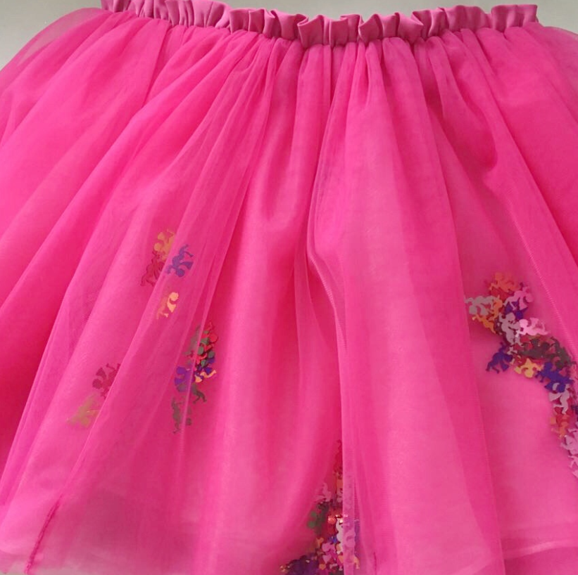 Girls' Sequined Tulle Skirt