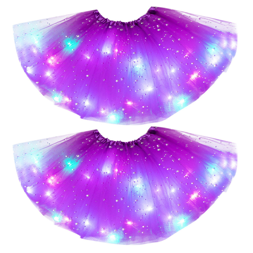 Luminous  LED Tutu Sequins Shiny Skirt