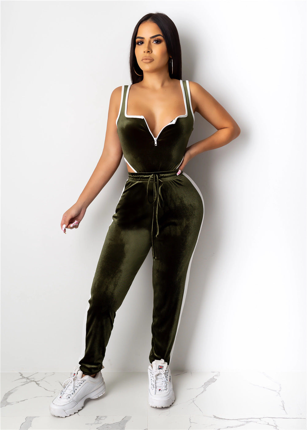 Casual Drawstring Jumpsuit