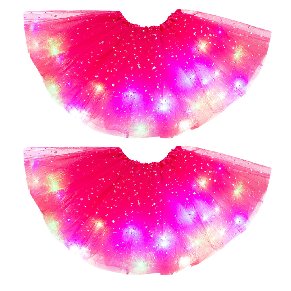 Luminous  LED Tutu Sequins Shiny Skirt