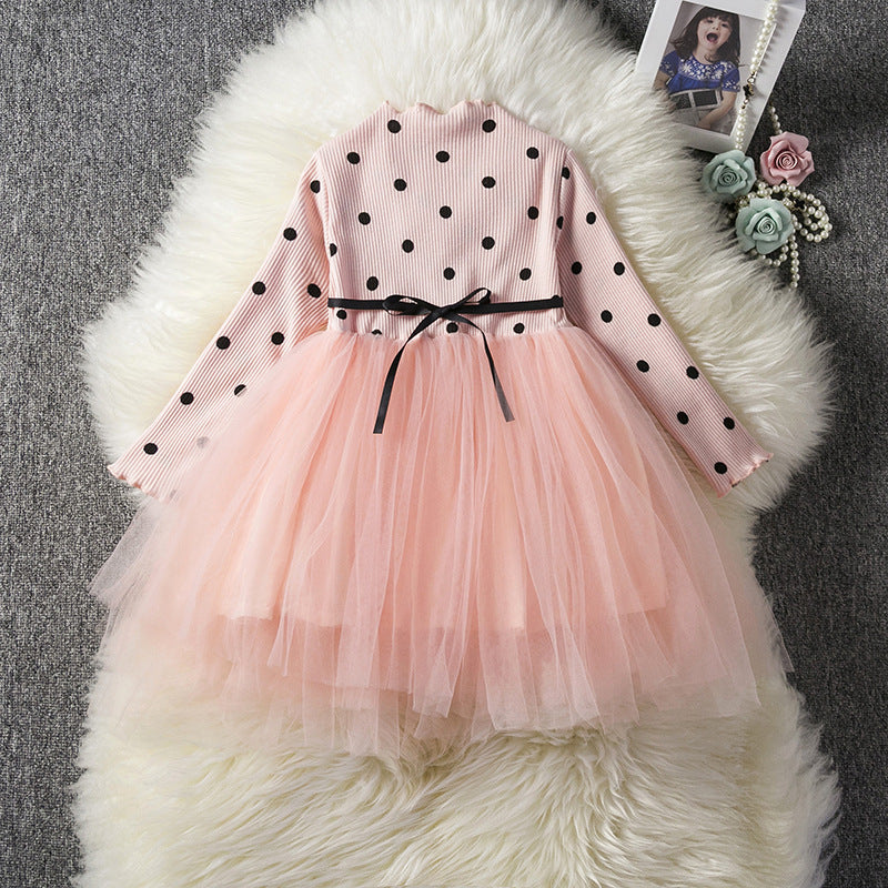 Baby Girls Long Sleeve Tutu Lace Dresses