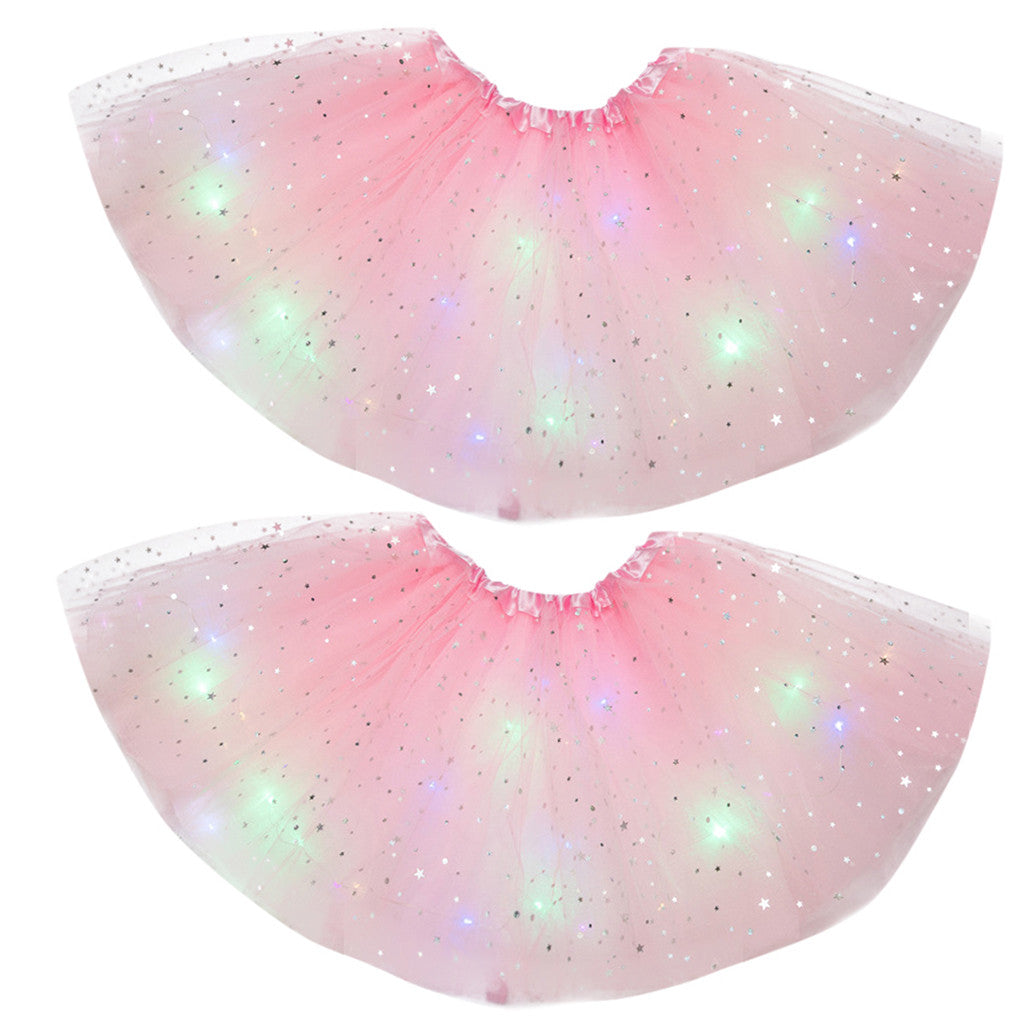 Luminous  LED Tutu Sequins Shiny Skirt