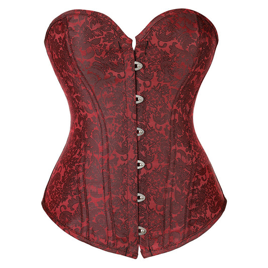 New Dark Red Corset Body Support Chest Sculpting Corset